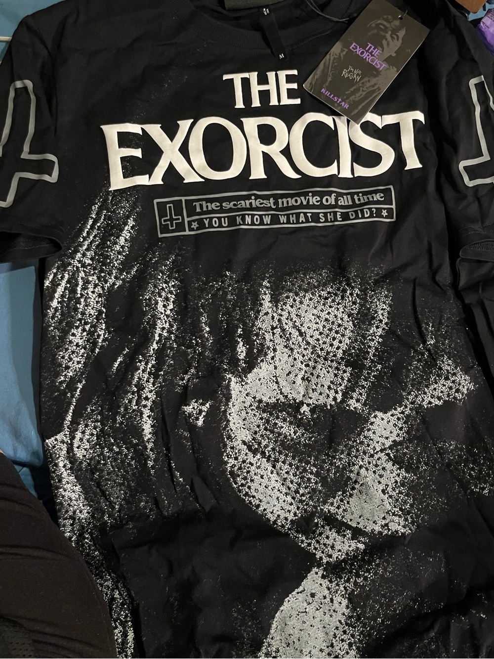 Killstar Black The Exorcist Graphic Tee with White Print
